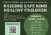 Raising Safe, Kind and Healthy Children workshops to begin in January! 