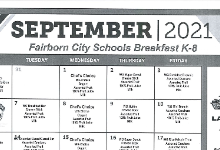 September Breakfast and Lunch Menus