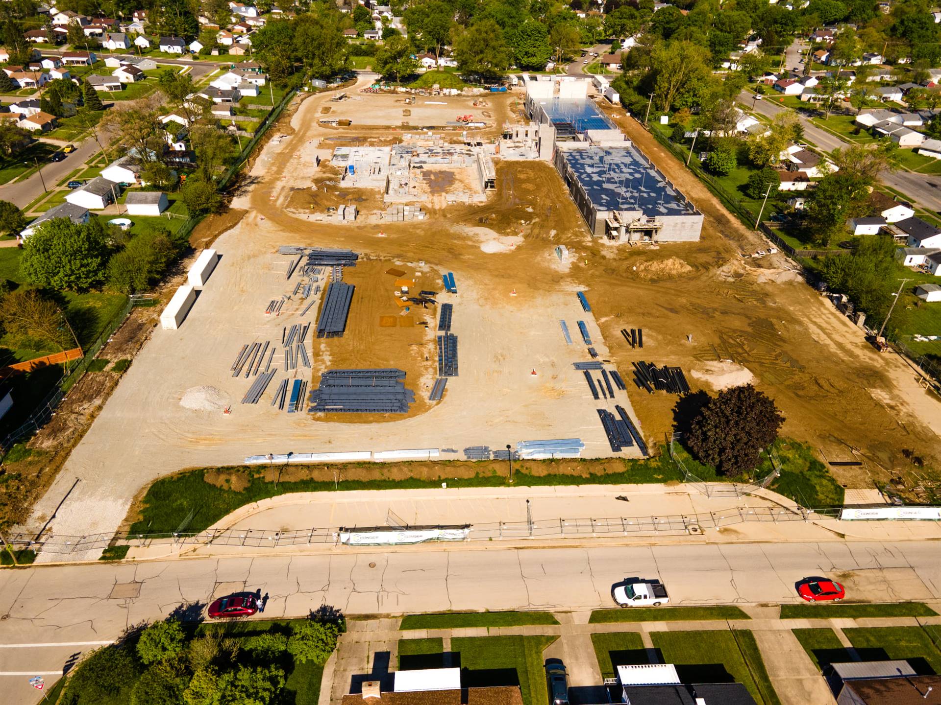 Fairborn Intermediate update May 8th -courtesy Mark Rickert, Busy Bee Aerials