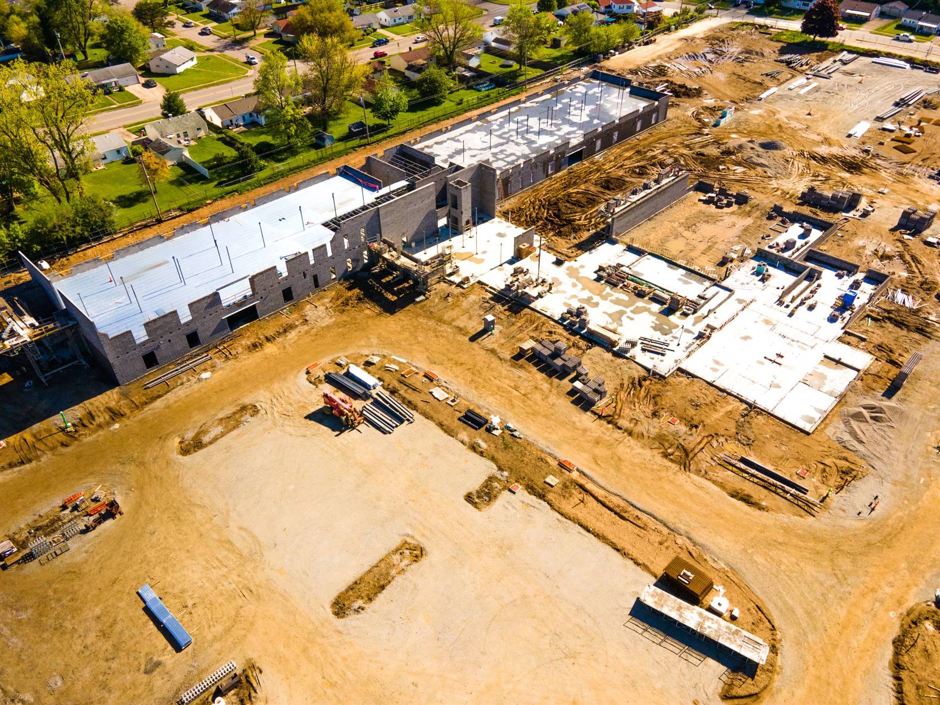 Fairborn Intermediate update May 8th -courtesy Mark Rickert, Busy Bee Aerials