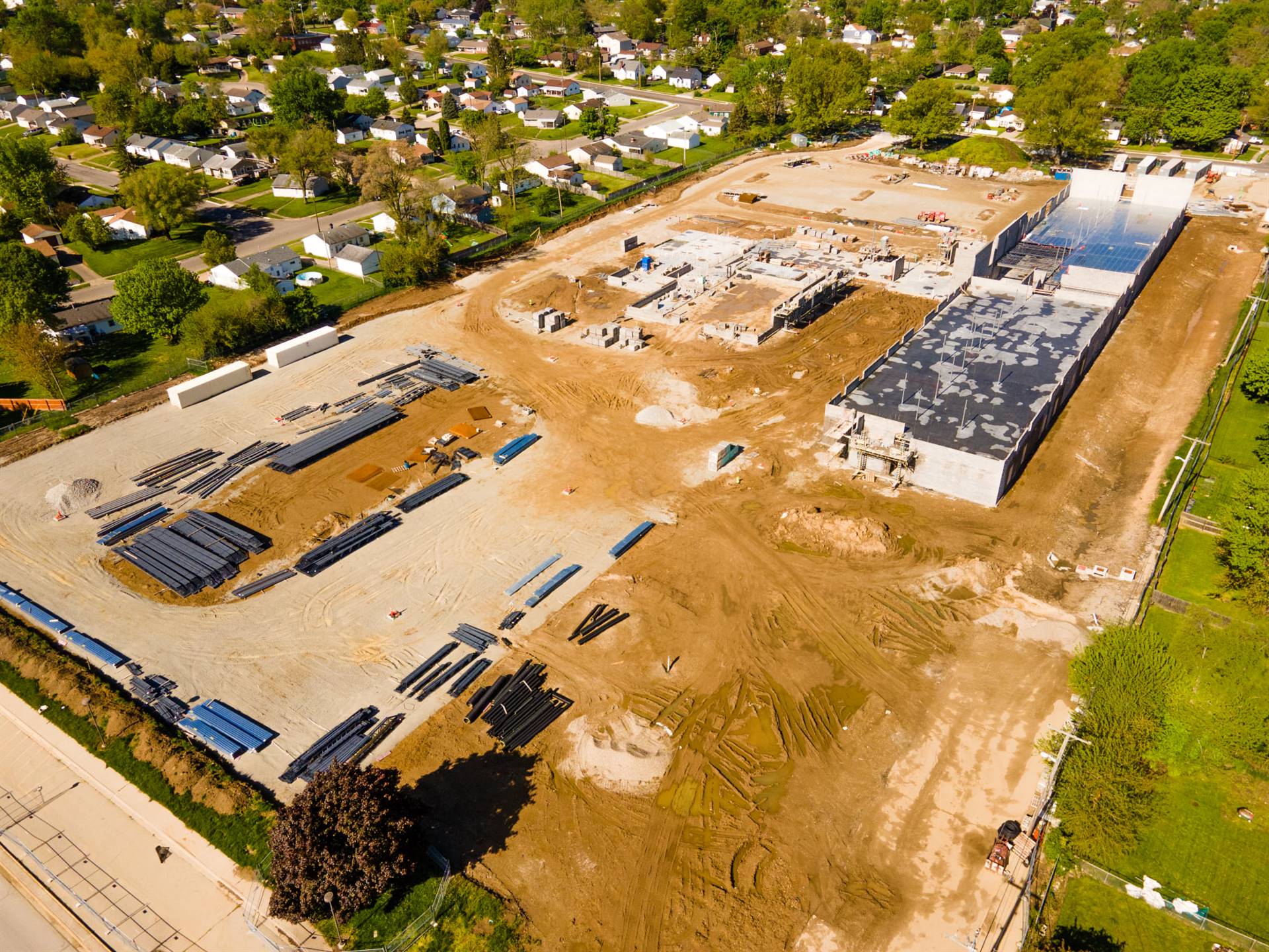 Fairborn Intermediate update May 8th -courtesy Mark Rickert, Busy Bee Aerials