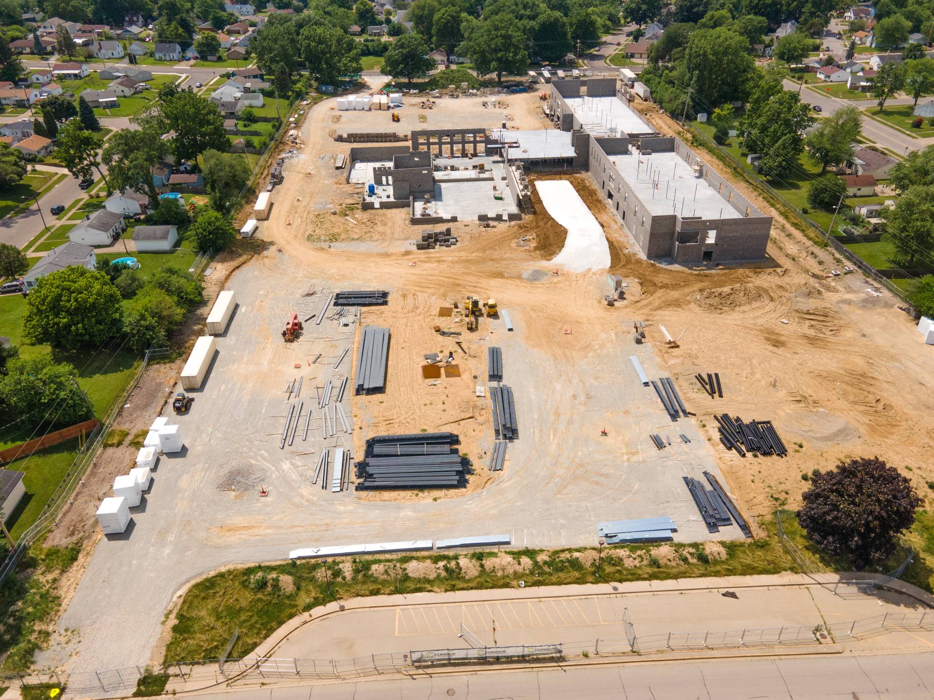 Fairborn Intermediate School View from June 27, 2021 photos from Mark Rickert Busy Bee Aerial Produc