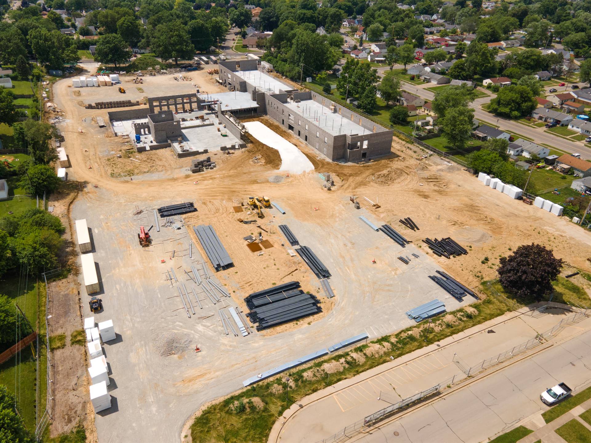 Fairborn Intermediate School View from June 27, 2021 photos from Mark Rickert Busy Bee Aerial Produc