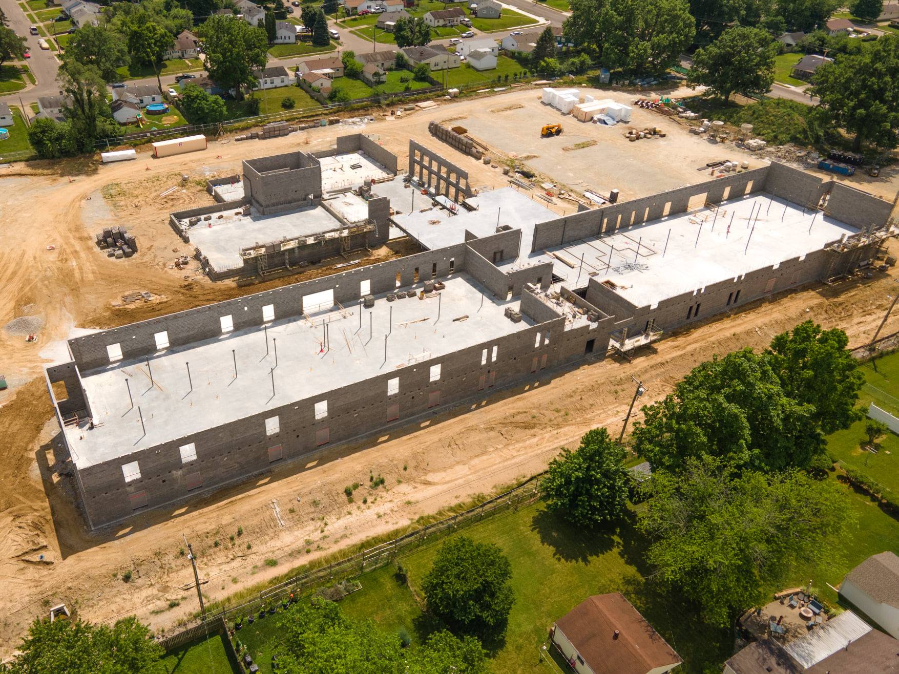 Fairborn Intermediate School View from June 27, 2021 photos from Mark Rickert Busy Bee Aerial Produc