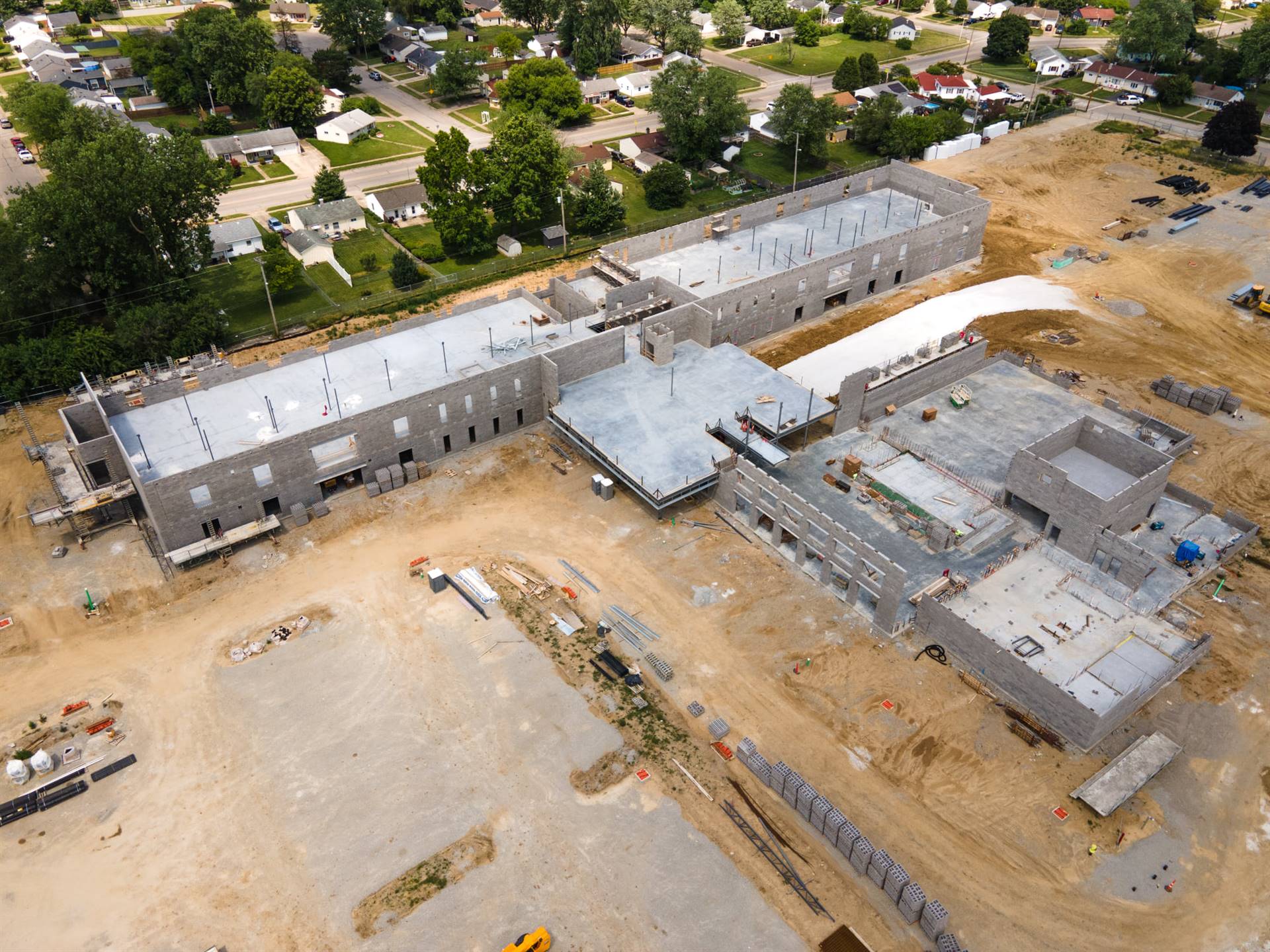 Fairborn Intermediate School View from June 27, 2021 photos from Mark Rickert Busy Bee Aerial Produc