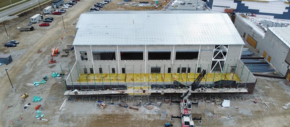Aerial view Fairborn High School construction site November 21, 2022