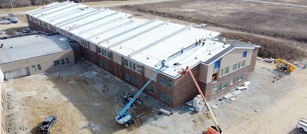 View of construction Fairborn High School Dec. 1, 2022
