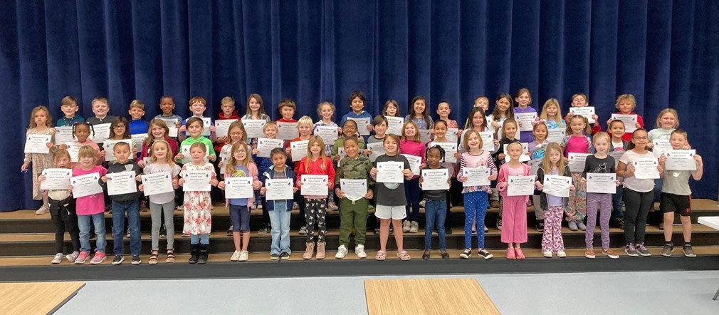 FPS 2nd grade students recognized for perfect attendance for 2nd quarter! In school-ready to learn-future success!
