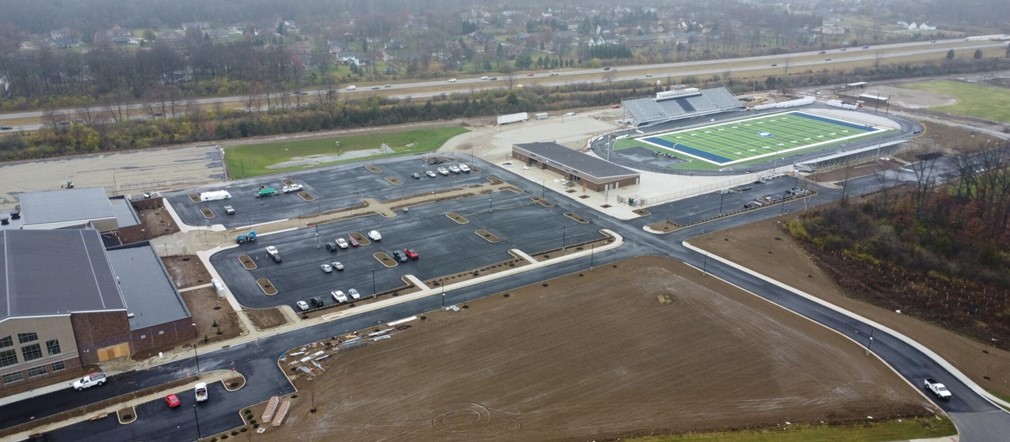Updated photographs Fairborn High School construction site 11-22-2023