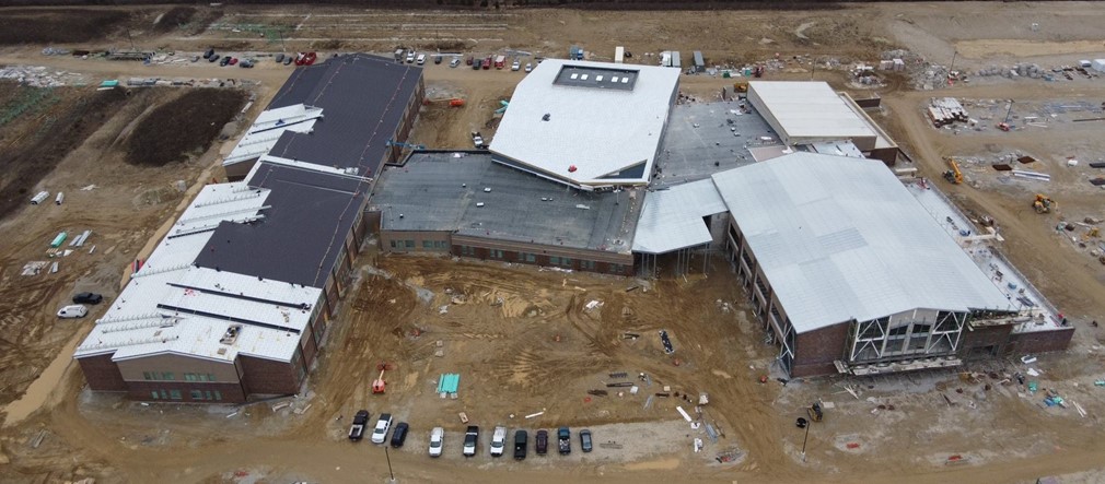 Aerial View FHS construction site January 6, 2023