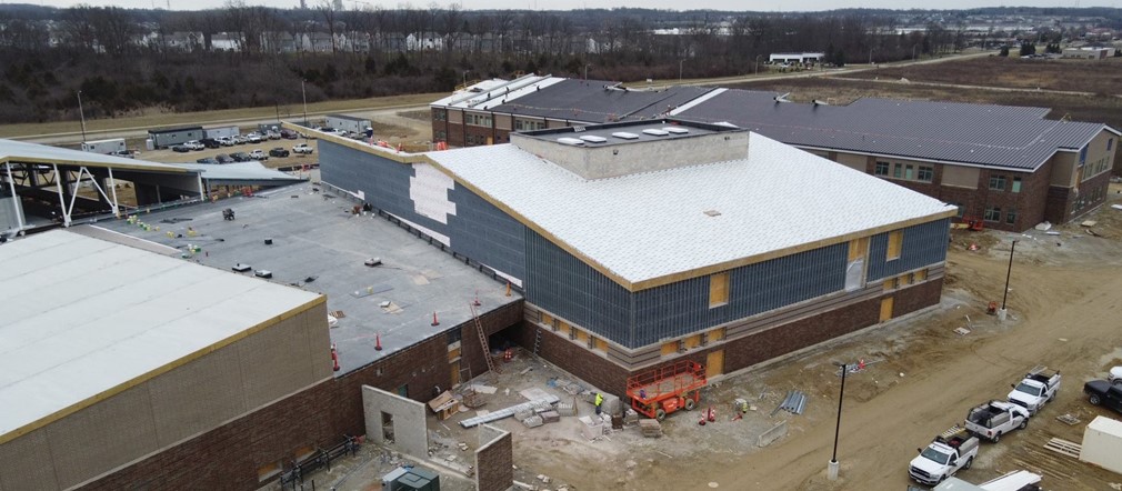 Aerial View FHS construction site January 6, 2023