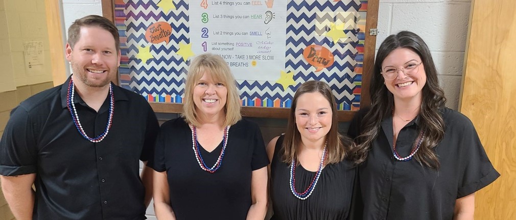 Honoring our School Counselors! Baker Middle School Counselors, Geoff Roberson, Beth Myers, Sarah Fay and Allie McGillick! Thank you for all you do to support students!