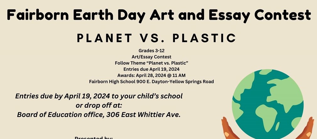 Earth Day Art and Essay Contest &#34;Planet vs, Plastic&#34; entries due April 29, 2024