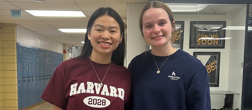 FHS Class of 2024 Valedictorian, Angela Lin and Salutatorian, Jessica Cleaves