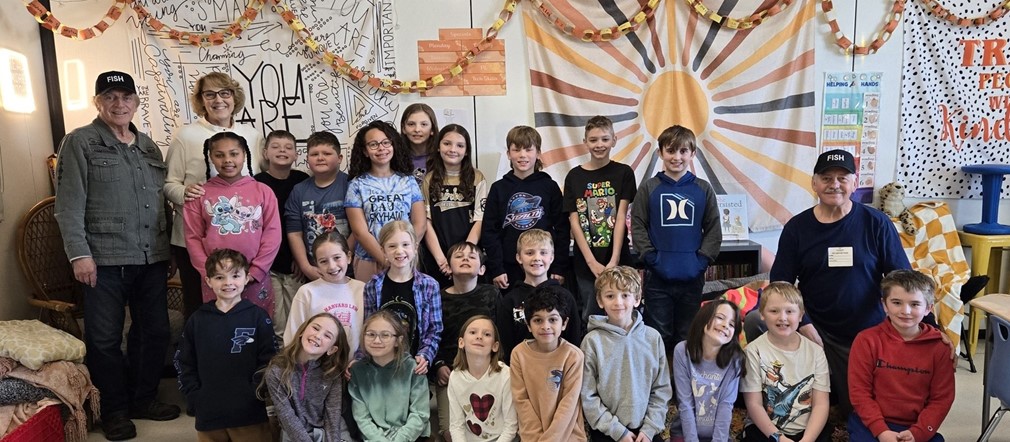 Sara Whitehead&#39;s 3rd graders sell hot chocolate to raise $1000 for the Fairborn FISH Pantry!