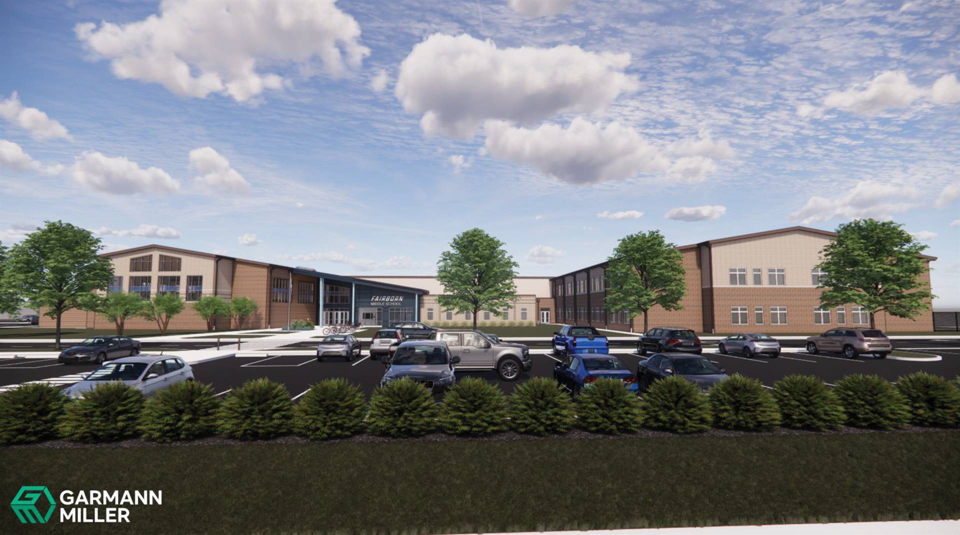 View of front of Fairborn Middle School