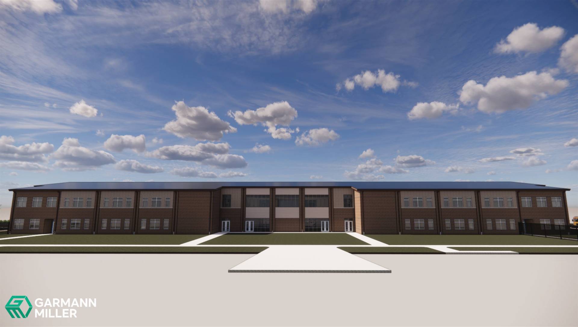 View of academic wing Fairborn Middle School