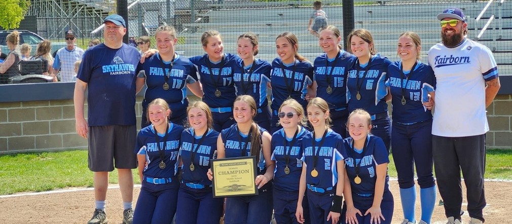Fairborn Middle School Softball undefeated and league champions!